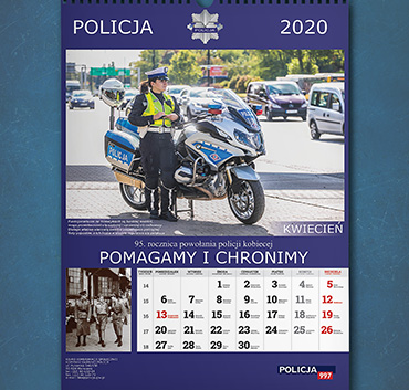 Komenda Głowna Policji kalendarz listwowany